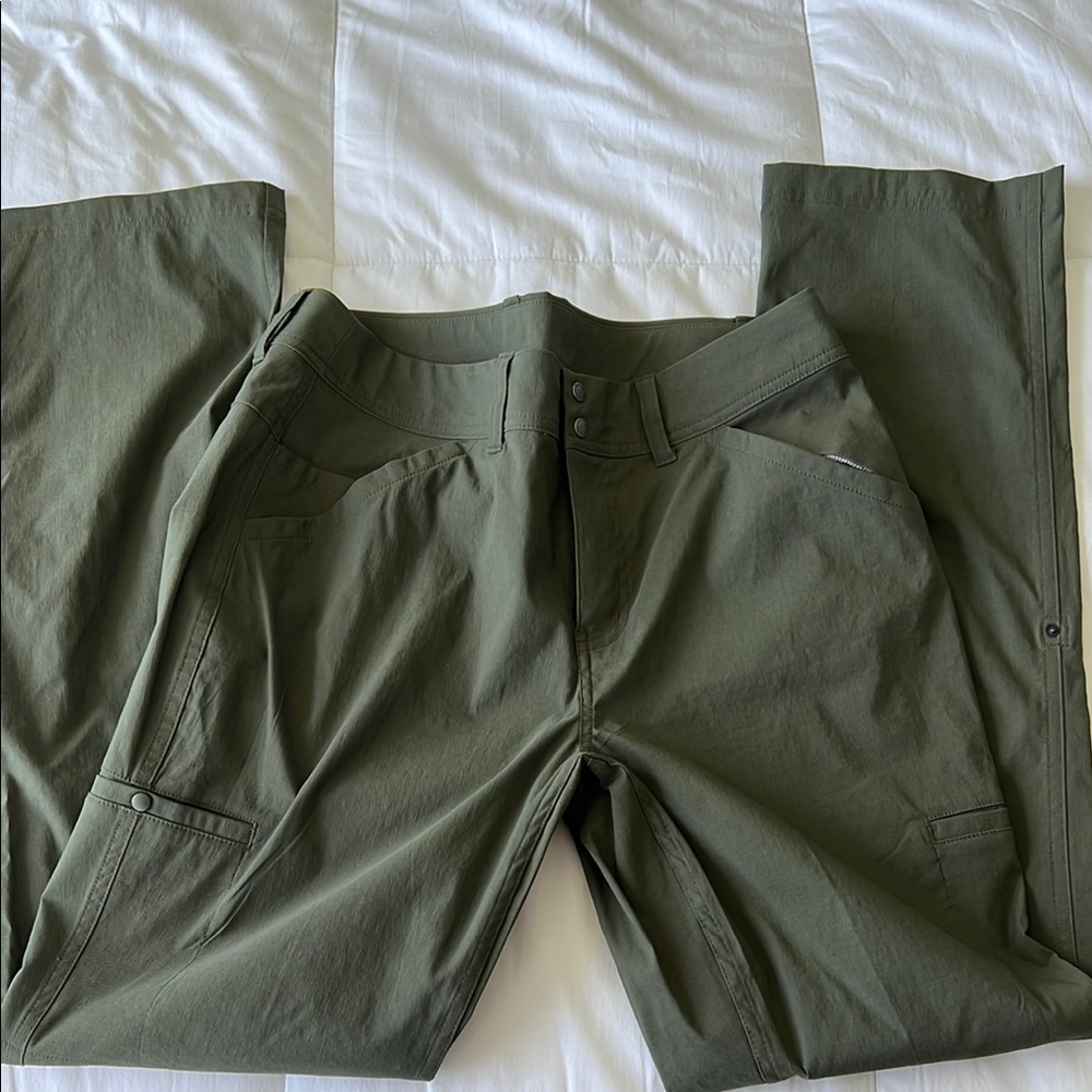 Exofficio Green Cargo Pants Lightweight Relaxed Fit